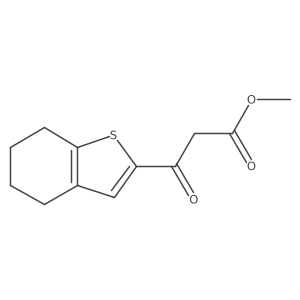 Methyl 3-oxo-3-(4,5,6,7-tetrahydro-1-benzothiophen-2-yl)propanoate结构式