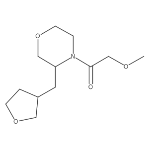2-Methoxy-1-{3-[(oxolan-3-yl)methyl]morpholin-4-yl}ethan-1-one Structure