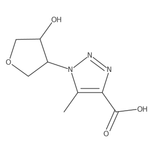 rac-1-[(3R,4S)-4-hydroxyoxolan-3-yl]-5-methyl-1H-1,2,3-triazole-4-carboxylic acid Structure