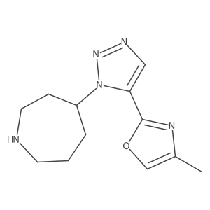 4-[5-(4-methyl-1,3-oxazol-2-yl)-1H-1,2,3-triazol-1-yl]azepane结构式