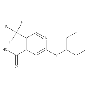 2-[(Pentan-3-yl)amino]-5-(trifluoromethyl)pyridine-4-carboxylic acid Structure