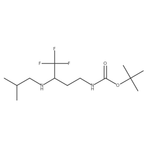 tert-butyl N-{4,4,4-trifluoro-3-[(2-methylpropyl)amino]butyl}carbamate Structure