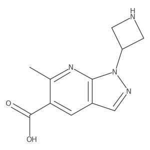 1-(azetidin-3-yl)-6-methyl-1H-pyrazolo[3,4-b]pyridine-5-carboxylic acid Structure