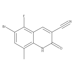 6-Bromo-5-fluoro-2-hydroxy-8-methylquinoline-3-carbonitrile Structure