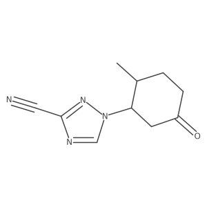 1-(2-methyl-5-oxocyclohexyl)-1H-1,2,4-triazole-3-carbonitrile结构式