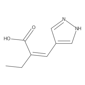 (2E)-2-[(1H-pyrazol-4-yl)methylidene]butanoic acid Structure