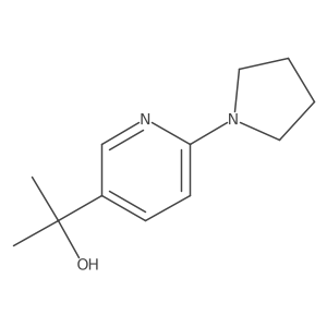 2-[6-(Pyrrolidin-1-yl)pyridin-3-yl]propan-2-ol结构式
