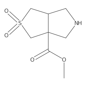 methyl 2,2-dioxo-hexahydro-1H-2lambda6-thieno[3,4-c]pyrrole-3a-carboxylate结构式