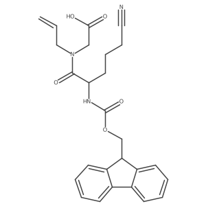 2-[5-cyano-2-({[(9H-fluoren-9-yl)methoxy]carbonyl}amino)-N-(prop-2-en-1-yl)pentanamido]acetic acid Structure