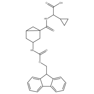 2-cyclopropyl-2-{[3-({[(9H-fluoren-9-yl)methoxy]carbonyl}amino)bicyclo[3.1.0]hexan-1-yl]formamido}acetic acid Structure