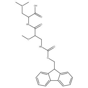 3-(dimethylamino)-2-[3-({[(9H-fluoren-9-yl)methoxy]carbonyl}amino)-2-methoxypropanamido]propanoic acid结构式