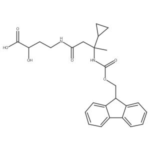 4-[3-cyclopropyl-3-({[(9H-fluoren-9-yl)methoxy]carbonyl}amino)butanamido]-2-hydroxybutanoic acid结构式