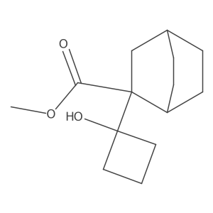 Methyl 2-(1-hydroxycyclobutyl)bicyclo[2.2.2]octane-2-carboxylate结构式