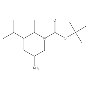 Tert-butyl 5-amino-2-methyl-3-(propan-2-yl)piperidine-1-carboxylate结构式