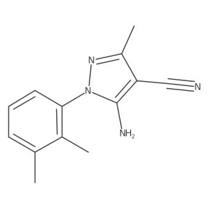 5-Amino-1-(2,3-dimethylphenyl)-3-methyl-1H-pyrazole-4-carbonitrile结构式