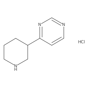 4-(3-Piperidinyl)pyrimidine hydrochloride结构式