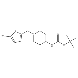 [1-(5-Bromothiophen-2-ylmethyl)piperidin-4-yl]-carbamic acid tert-butyl ester结构式