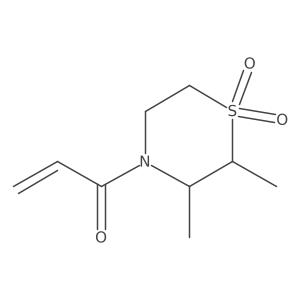 2,3-Dimethyl-4-(prop-2-enoyl)-1lambda6-thiomorpholine-1,1-dione结构式