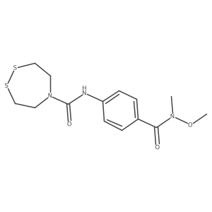 N-[4-[Methoxy(methyl)carbamoyl]phenyl]-1,2,5-dithiazepane-5-carboxamide Structure