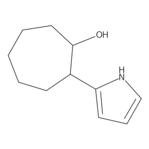 rac-(1R,2S)-2-(1H-pyrrol-2-yl)cycloheptan-1-ol结构式