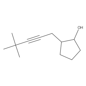 rac-(1R,2S)-2-(4,4-dimethylpent-2-yn-1-yl)cyclopentan-1-ol Structure