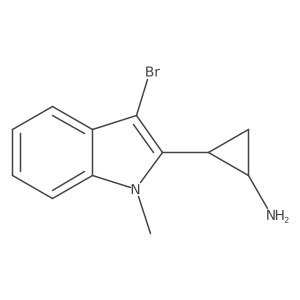 rac-(1R,2R)-2-(3-bromo-1-methyl-1H-indol-2-yl)cyclopropan-1-amine Structure