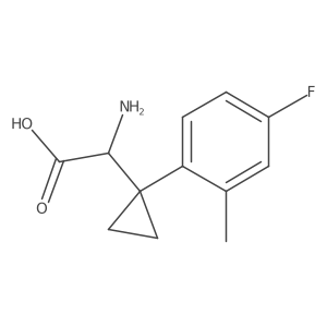 2-Amino-2-[1-(4-fluoro-2-methylphenyl)cyclopropyl]acetic acid Structure
