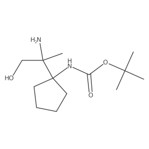 tert-butyl N-[1-(2-amino-1-hydroxypropan-2-yl)cyclopentyl]carbamate Structure