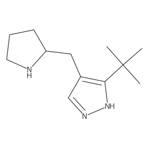 3-tert-butyl-4-[(pyrrolidin-2-yl)methyl]-1H-pyrazole结构式