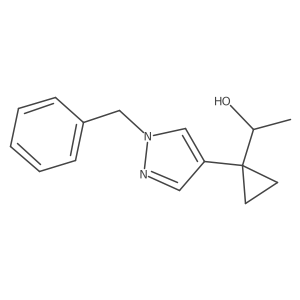 1-[1-(1-benzyl-1H-pyrazol-4-yl)cyclopropyl]ethan-1-ol Structure