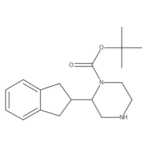 tert-butyl 2-(2,3-dihydro-1H-inden-2-yl)piperazine-1-carboxylate结构式