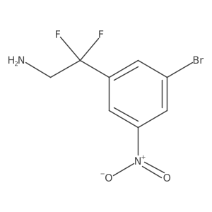 2-(3-Bromo-5-nitrophenyl)-2,2-difluoroethan-1-amine结构式