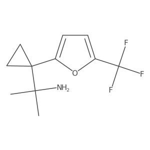 2-{1-[5-(Trifluoromethyl)furan-2-yl]cyclopropyl}propan-2-amine结构式