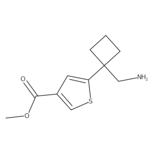 Methyl 5-[1-(aminomethyl)cyclobutyl]thiophene-3-carboxylate Structure