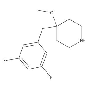 4-[(3,5-Difluorophenyl)methyl]-4-methoxypiperidine结构式