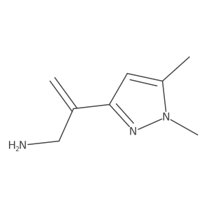 2-(1,5-dimethyl-1H-pyrazol-3-yl)prop-2-en-1-amine结构式