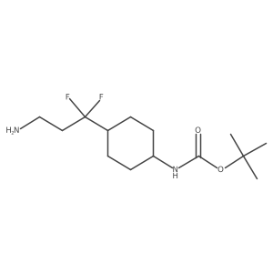 tert-butyl N-[4-(3-amino-1,1-difluoropropyl)cyclohexyl]carbamate结构式