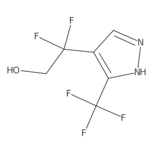 2,2-difluoro-2-[3-(trifluoromethyl)-1H-pyrazol-4-yl]ethan-1-ol Structure