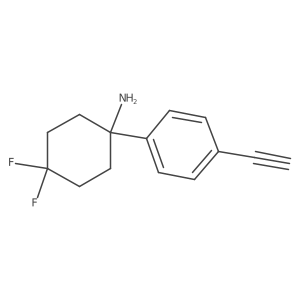 1-(4-Ethynylphenyl)-4,4-difluorocyclohexan-1-amine Structure