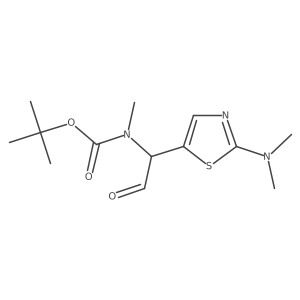 tert-butyl N-{1-[2-(dimethylamino)-1,3-thiazol-5-yl]-2-oxoethyl}-N-methylcarbamate结构式