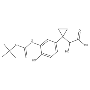 2-[1-(3-{[(Tert-butoxy)carbonyl]amino}-4-hydroxyphenyl)cyclopropyl]-2-hydroxyacetic acid Structure