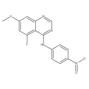 5-Fluoro-7-methoxy-N-(4-nitrophenyl)-4-quinazolinamine结构式