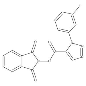 1,3-dioxo-2,3-dihydro-1H-isoindol-2-yl 1-(3-fluorophenyl)-1H-1,2,3-triazole-5-carboxylate结构式