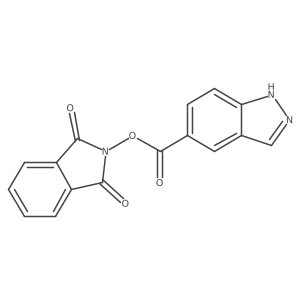 1,3-dioxo-2,3-dihydro-1H-isoindol-2-yl 1H-indazole-5-carboxylate结构式