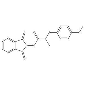 1,3-dioxo-2,3-dihydro-1H-isoindol-2-yl 2-[(4-methoxyphenyl)sulfanyl]propanoate Structure
