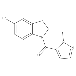 (5-Bromoindolin-1-yl)-(2-methylpyrazol-3-yl)methanone Structure