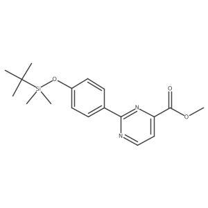 Methyl 2-[4-[[(1,1-dimethylethyl)dimethylsilyl]oxy]phenyl]-4-pyrimidinecarboxylate Structure