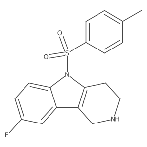 8-Fluoro-5-tosyl-2,3,4,5-tetrahydro-1H-pyrido[4,3-b]indole结构式