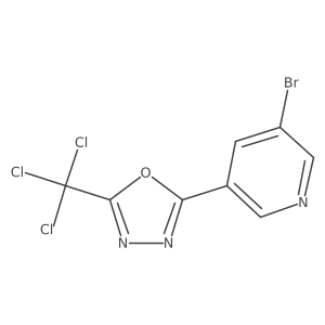 3-Bromo-5-[5-(trichloromethyl)-1,3,4-oxadiazol-2-yl]pyridine Structure