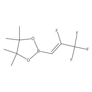 4,4,5,5-tetramethyl-2-[(Z)-2,3,3,3-tetrafluoroprop-1-enyl]-1,3,2-dioxaborolane结构式